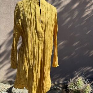 Zara Marigold Textured Long Sleeve Tunic